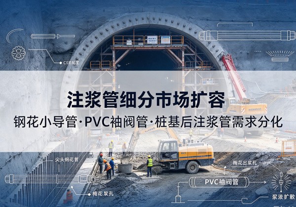 蒲江注浆管细分市场扩容，隧道钢花小导管、PVC 袖阀管、桩基后注浆管需求分化